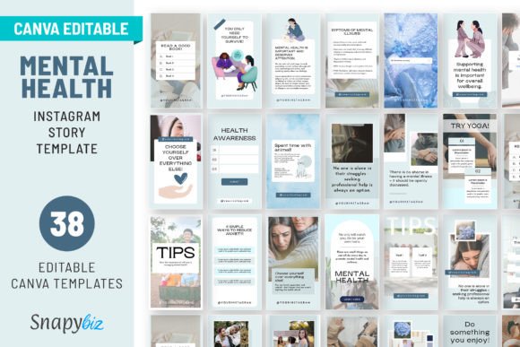 Download Mental Health Instagram Canva Story Temp - Canva Collection