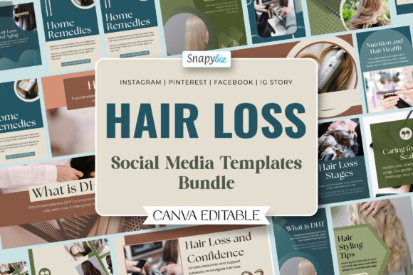 Download Hair Loss Canva Social Media Bundle - Canva Collection