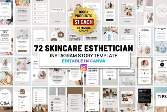 Download Skincare Instagram Canva Story Template - Canva Collection