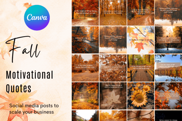 Download Fall Motivational Quotes Canva Template - Canva Collection