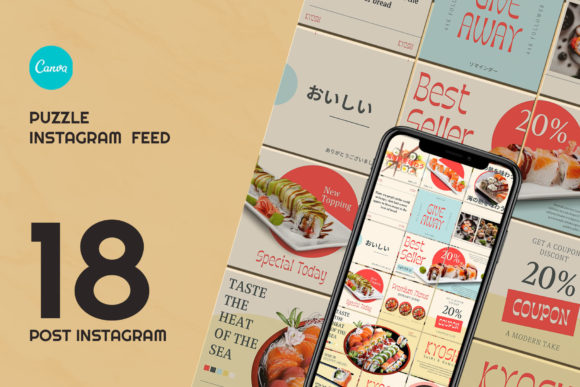Download Sushi Puzzle Instagram | CANVA - Canva Collection