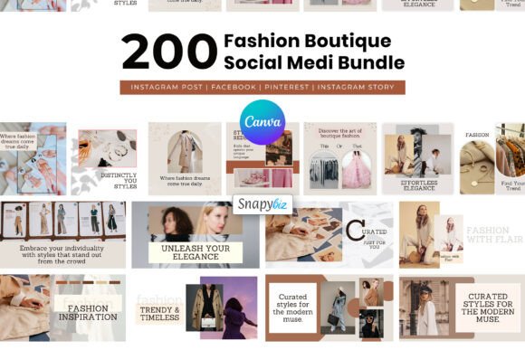 Download Fashion Canva Social Media Templates - Canva Collection