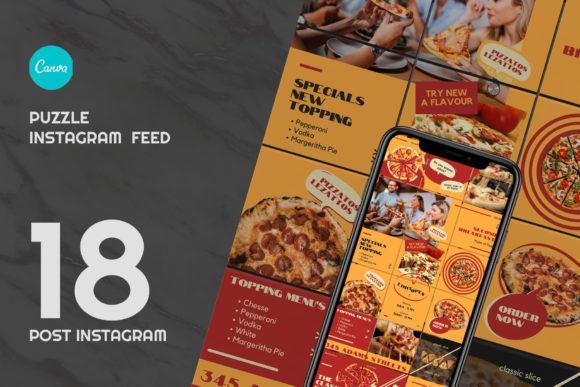 Download Pizza Puzzle Instagram | CANVA - Canva Collection
