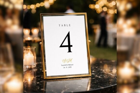 Download Luxury Table Numbers CanvaTemplate Bd004 - Canva Collection